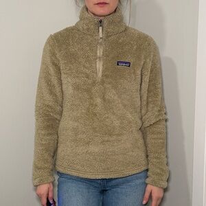 Patagonia Beige Fleece Half-Zip Pullover